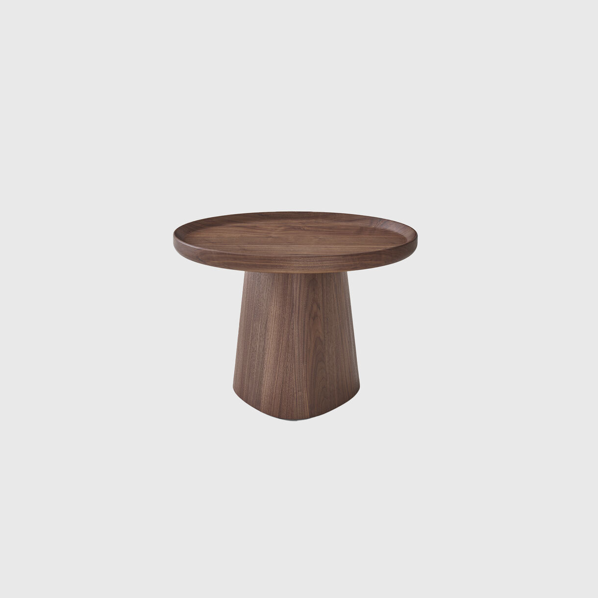 Bi-Ped Side Table, Ellipse, Walnut